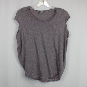 Splendid XS Flecked Purple Short Sleeve Top